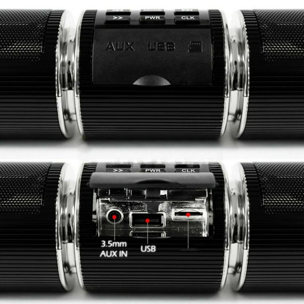 Altavoz estéreo para motocicleta con Bluetooth, resistente al agua, reproductor de música MP3, sistema de audio con USB, AUX, radio SD