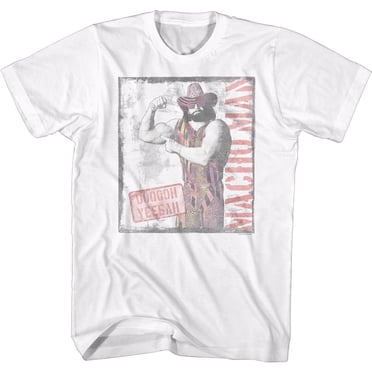 Macho Man T-Shirt Blanc pour Adulte Oooh Yeeeeeah