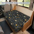 thumbnail image 4 of POLERO Floral Bee Print RV Jackknife Sofa Slipcover, 2 Piece Stretch Furniture Protector Fit for Motorhome Travel Trailer Camper, 4 of 6