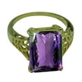 thumbnail image 2 of 8.52 Ctw Amethyst Gemstone 925 Sterling Silver Solitaire Women Christmas Ring Size US- 5.5, 2 of 8