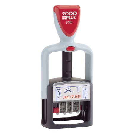 UPC: 0039956110334 | COSCO 2000PLUS Two-Color Word Dater  1 3/4 x 1 inch Impression  Paid   Self-Inking  Blue/Red