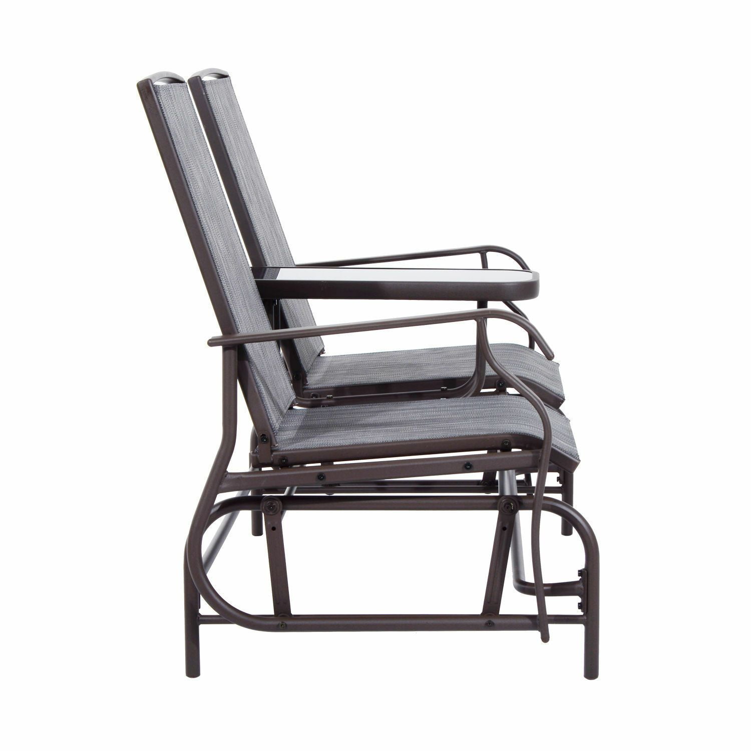 Patio Glider Rocking Chair Bench Loveseat 2 Person Rocker Deck Outdoor Furniture 
