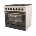 thumbnail image 4 of Kucht Professional 36" Stainless Steel Natural Gas Range in Silver/Black/Gold, 4 of 13