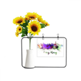 thumbnail image 1 of Hong Kong China Ciudad acuarela Tarjeta de bendición de jarrón de girasol artificial, 1 of 3