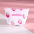 thumbnail image 3 of Vjnyvs Mini PU Coin Purse Pouch Cute Strawberry Mini Wallet Zipper Wallets Coin Purse Pouch Storage Key Bag for Credit Card ID Card Lipstick, 3 of 7