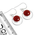 thumbnail image 3 of 925 Sterling Silver Earring For Women Red Garnet Quartz Gemstone Silver Drop Dangle Earrring January Birthstone Costume Silver Earring Birthday Gift For Mom Gemstone 925 Silver Jewelry, 3 of 4
