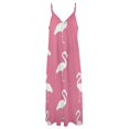 thumbnail image 4 of Flamingo Pattern Sleeveless Dress Woman Fashion Long Dresses Women's Summer Suit Dress Summer 2025 Women, 4 of 7