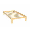 thumbnail image 4 of Lit Plateforme en Bois Alaska Simple TG en Pin Massif Non Fini, 4 of 7