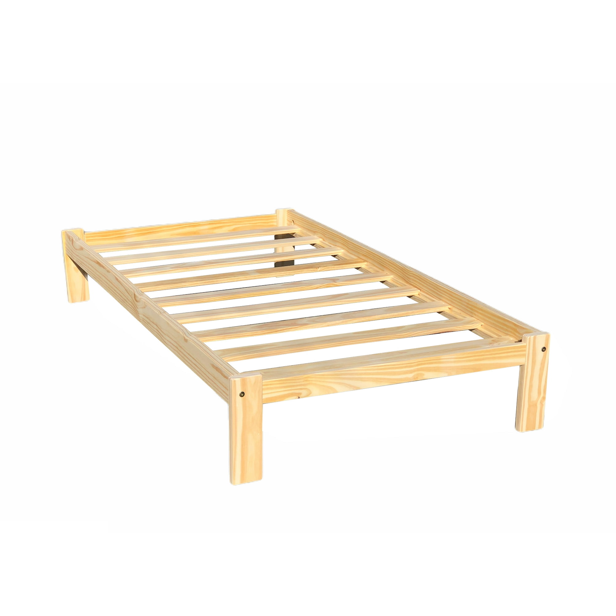 Alaska Wooden Platform Bed Twin Size, Length Of Twin Bed Frame