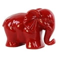 thumbnail image 2 of Ceramic Standing Elephant Figurine SM Gloss Finish White, 2 of 2