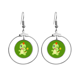thumbnail image 1 of Dinosaurio unido amo Los pendientes cuelgan del aro de la joyería del círculo de la gota Unbranded M, 1 of 3