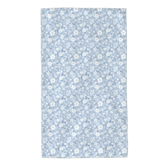 Bingfone Gray White Floral Ultra Absorbent & Soft Hand Towels for Bath, Hand, Face, Gym and Spa-27.5x16in