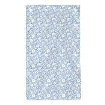 Bingfone Gray White Floral Ultra Absorbent & Soft Hand Towels for Bath, Hand, Face, Gym and Spa-27.5x16in