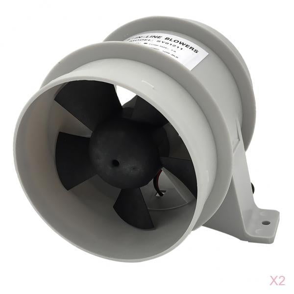 2 Piezas De 4 Pulgadas De Ventilador Silencioso En Línea, Ventilador De De Flujo De Aire Silencioso De 12 Circulación De Aire En Conducto Zulema Soplador silencioso resistente al agua