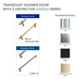thumbnail image 6 of Transolid Ehtb59297610c-T Elizabeth 76" High X 59" Wide Hinged Semi Frameless Shower Door, 6 of 7