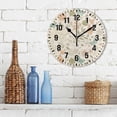 thumbnail image 3 of Yayeee 10" Wall Clock Battery Operated Quartz Round Silent Non-Ticking Home Decor, Forest Pastel, 3 of 6
