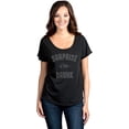 thumbnail image 2 of Thread Tank Surprise I'm Drunk Women's Relaxed Slouchy Dolman T-Shirt Tee Heather Black X-Large, 2 of 4
