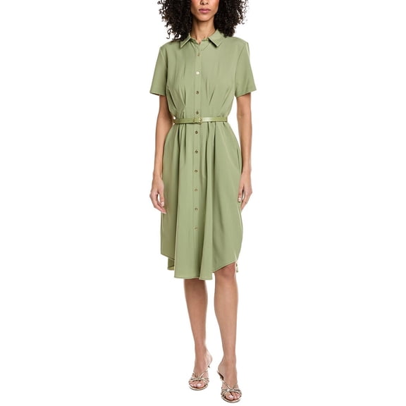 Nanette Nanette Lepore womens Short Sleeve Midi Dress, 14, Green