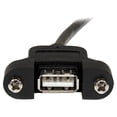 thumbnail image 3 of StarTech.com USBPNLAFAM1 Black Panel Mount USB Cable A to A, 3 of 5