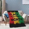 thumbnail image 4 of XMXT Flannel Warm Throw Blanket, Black History Month Pattern Bedroom Decor Blankets for Bed Couch Living Room, 50 x 70 inches, 4 of 9