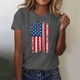 thumbnail image 5 of Vetsdori Women's USA Years Anniversary T Shirts Short Sleeve Red White and Blue Pullover American Flag Graphic Casual July 4th,Independence Day Summer Shirts for Women Fashion, 5 of 7
