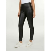 Laundry By Shelli Segal Women's Pull On Leather Pants Black Size Medium