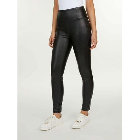 Laundry By Shelli Segal Women's Pull On Leather Pants Black Size Medium