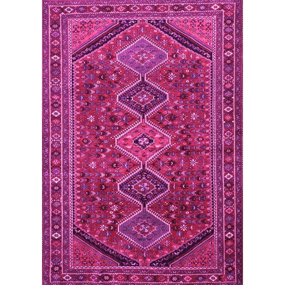 Ahgly Company Indoor Rectangle Persian Pink Traditional Area Rugs, 5' x 7'