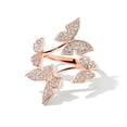 thumbnail image 2 of Ajustable Joyería para Mujeres Anillos Abiertos Ajustable Boda y Accesorios Chicas Volando Mariposas Anillo de Plata Anillo de Cristal, 2 of 3
