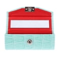 thumbnail image 6 of Leather Lipstick Case Holder Storage Box With Mirror For Purse - Light Blue, as described, 6 of 6