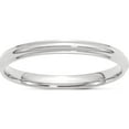 thumbnail image 1 of 10K White Gold 10Kw 2.5mm Half Round With Edge Band Size 5 Made In United States 1whre025-5, 1 of 5