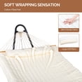 thumbnail image 7 of Qifang Freestanding Hammock Set, Heavy Duty 440Lbs Capacity, Padded Cotton Bed, Adjustable Chain, Anti-Rust Iron Stand for Backyard Porch, Beige, 7 of 7