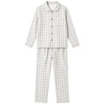 thumbnail image 5 of MKOSPLRT Plaid Pajamas Sets 3-16 Years Long Sleeve Button Down 2 Pieces Nightwear Shirt Pjs Bottoms Soft Lounge Set Sleepwear with Pocket, 5 of 7