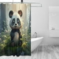 thumbnail image 2 of FREEAMG Cute Panda Shower Curtains Waterproof Fabric Shower Curtain Bathroom Decoration with Hooks Washable Bathroom Shower Curtains 60x72 Inch, 2 of 6