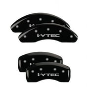 MGP 4 Caliper Covers Engraved Front & Rear Vtech Black finish silver ch Fits select: 1999-2003 ACURA 3.2TL, 2001-2003 ACURA 3.2CL TYPE-S