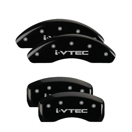 MGP 4 Caliper Covers Engraved Front & Rear Vtech Black finish silver ch Fits select: 1999-2003 ACURA 3.2TL, 2001-2003 ACURA 3.2CL TYPE-S