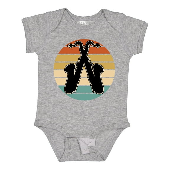 Inktastic Saxophone Music Vintage Band Boys or Girls Baby Bodysuit