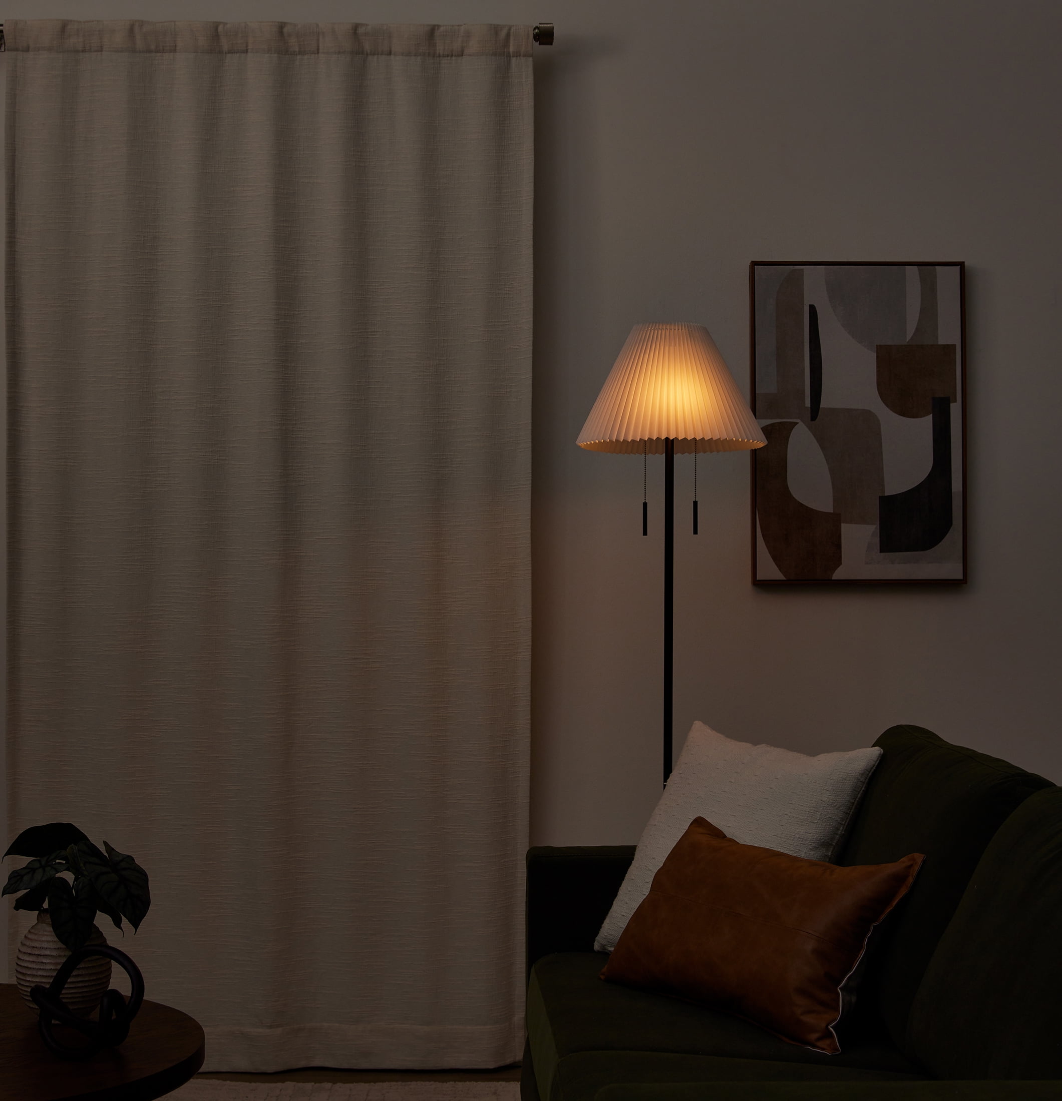 Better Homes & Gardens Textured Solid Chenille Blackout Single Curtain Panel, 50 in x 108 in