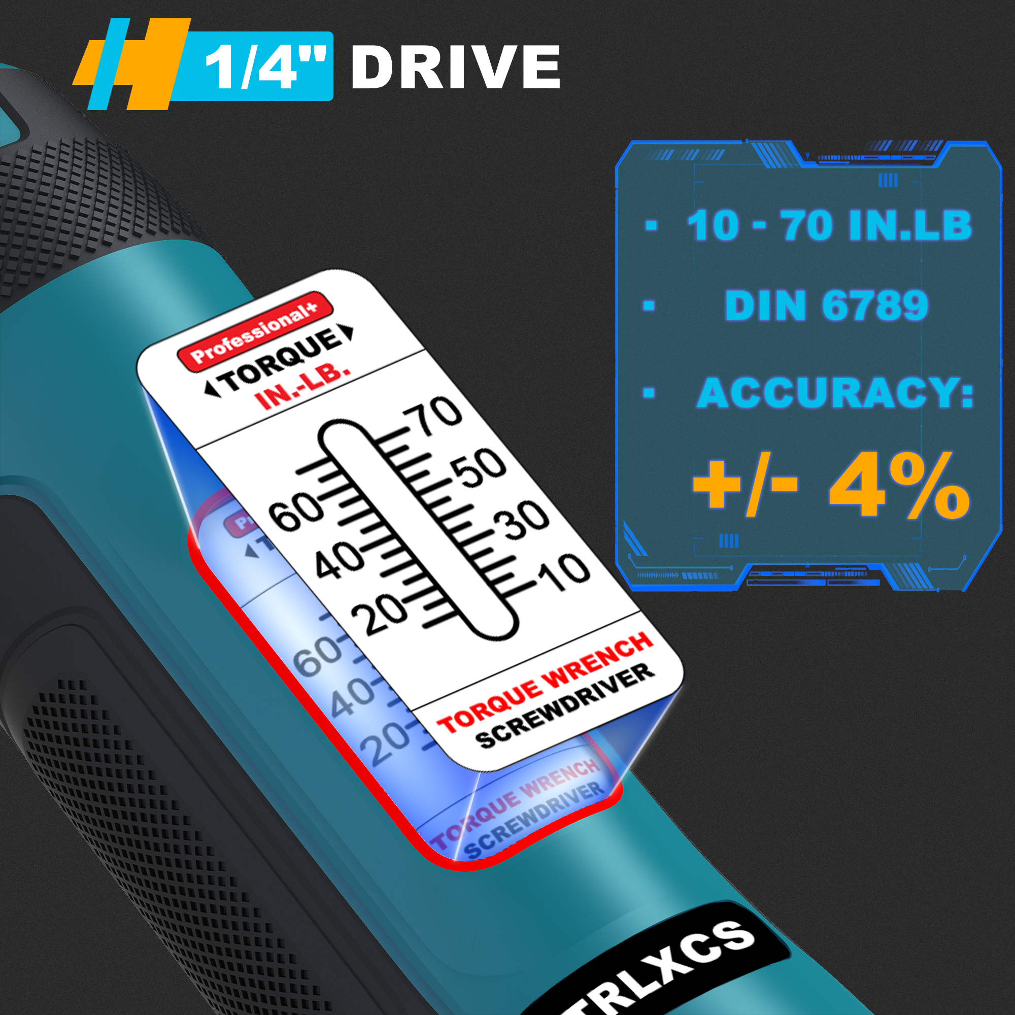 Atrlxcs Ust1016, 1/4" Drive Torque Screwdriver Socket Wrench & Set, 31 Pieces