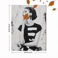 thumbnail image 3 of UXIEQU Elegant Woman Black White Portrait Canvas Wall Art 15.75x11.81 Inches, 3 of 8