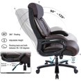 Big and Tall Office Chair 400 lbs Executive Leather Swivel Chair with