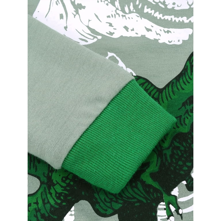WIBACKER Boys Dinosaur Long Sleeve Pajama Set photo 3