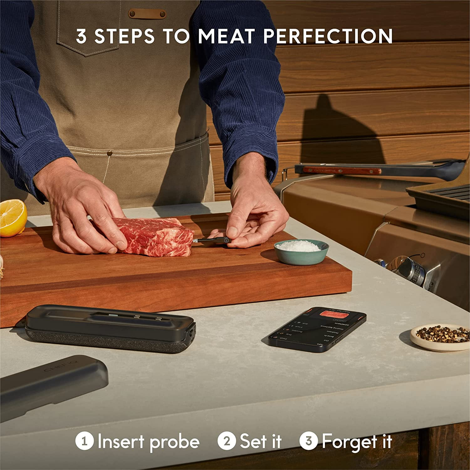 Chef IQ Smart Wireless Meat Digital Cooking Thermometer, Bluetooth & WiFi Enabled
