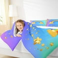 thumbnail image 2 of jejeloiu 3D Cartoon Rainbow Bedding Comforter Set,Gold Stars Twin Comforter Sets,Colorful Ombre Bedding Set For Girls,Luxury Bedroom Decor,2-Piece, 2 of 8