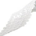 thumbnail image 3 of Mandala Crafts Elastic Sequin, Flat Glitter Stretch Bling Paillette Fabric Ribbon, Metallic Appliqué Trim Lace for Dress Embellish, Headband (1.5 Inches, White), 3 of 5