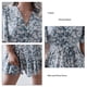 thumbnail image 5 of Vestido floral con cintura fruncida,Vestido floral de manga corta Vestido corto floral con cuello en V Vestido corto floral de verano Eficiencia maximizada, 5 of 6