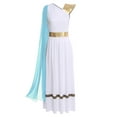 thumbnail image 3 of Haitryli Womens Ancient Greek Princess High Waist Tunic Dress Roman Empress Toga Light Blue XXL, 3 of 6