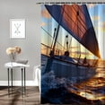 thumbnail image 2 of Pratyus Sailboat Ocean Sunset Polyester Shower Curtain Set with Hooks for Chic Elegant Bathroom Decor, Waterproof Bathroom Shower Curtain Set in Various Sizes 69"x72, 2 of 7