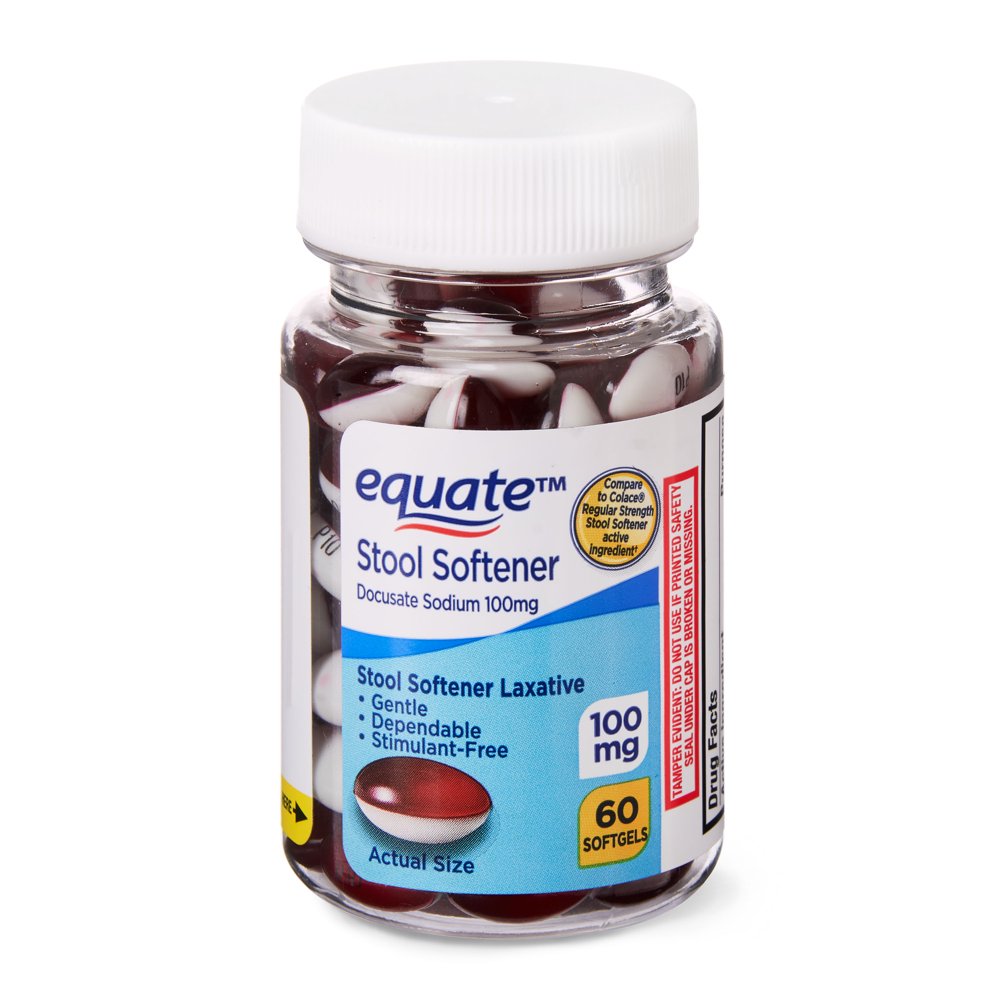 Equate Stool Softener Soft gels, 60 Count