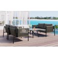 thumbnail image 4 of GO 4-Piece Rope Sofa Set with Thick Cushions and Toughened Glass Table, All-Weather Patio Furniture Set For 4 Person With Loveseat, Gray, 4 of 5